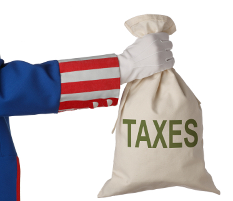 money bag with the word taxes - Bankruptcy attorneys Naples